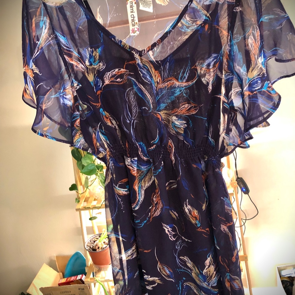 Medium length summer butterfly sleeves